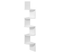 Libreria Angolare Mensola Angolare da Muro Scaffale da Parete a 5 Ripiani 126 x