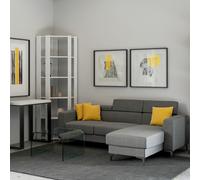 Libreria Angolare Moderna 5 Ripiani 60,3x60,3x205 cm in nobilitato Bianco