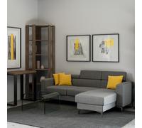 Libreria Angolare Moderna 5 Ripiani 60,3x60,3x205 cm in nobilitato Noce