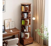 Libreria angolare per bambini, girevole a 360°, compatta, con cassetto, salvaspazio, in legno, per camera da letto e soggiorno, ideale per piccoli spazi