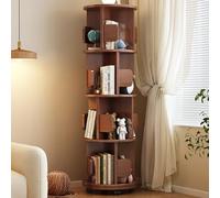 Libreria angolare per bambini, girevole a 360°, compatta, in legno, con cassetto, salvaspazio, per camera da letto e soggiorno, ideale per la camera dei bambini
