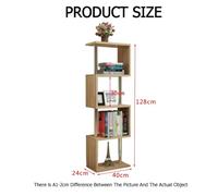 Libreria angolare, ripiano in truciolato a 5 strati, con supporto in tubo d'acciaio, libreria espositiva, adatta for soggiorno, casa e ufficio(Color3)