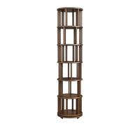Libreria angolare rotante a 6 livelli, scaffale stretto per casa e ufficio, organizer stabile a 360°, design a torre salvaspazio