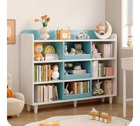 Libreria aperta a 3 livelli, organizer a 9 cubi con dispositivo anti-inclinazione per camera da letto, soggiorno, stimola l'interesse della lettura dei bambini