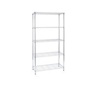 Libreria Archimede Light - 5 ripiani - acciaio cromato - 36x90x177 cm - Serena Group