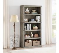 Libreria Armadio Scaffale Archiviazione documenti Ufficio Grigio 170 cm