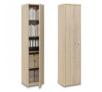Libreria Armadio Scaffale Organizer Armadio multiuso con 4 ripiani regolabili portadocumenti Scaffale da parete stretto in legno per camera da letto corridoio ufficio Larghezza 50 cm Sonoma