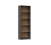CDF Libreria R60 | Colore: antracite - rovere Artisan | Larghezza: 60 cm | Per soggiorno, ufficio e studio | Scaffale per libri e giocattoli | Ideale per cameretta dei bambini, adolescenti