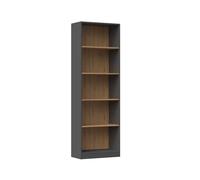 CDF Libreria R60 | Colore: antracite - rovere Artisan | Larghezza: 60 cm | Per soggiorno, ufficio e studio | Scaffale per libri e giocattoli | Ideale per cameretta dei bambini, adolescenti