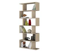 Libreria Scaffale Athena in Legno Moderna Bianca Rovere Grigio cm 80x25x192h
