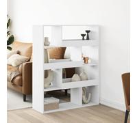Libreria Bianca 100x33x125.5 cm in Truciolato, White Bookshelf for Living Room & Bedroom, Modern Wooden Shelf with 5 Adjustable Shelves, Sturdy Storage Furniture for Home Office & Study Room