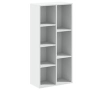 Libreria bianca, 50 x 25 x 105 cm, in legno, con 7 scomparti | 7 scomparti separati, versatile come divisorio, facile da pulire, robusta struttura in legno, con