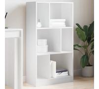 Libreria Bianca 57x28. 5x107. 5 cm in Legno Multistrato - Modern White Bookshelf with 6 Shelves, Durable Plywood Storage Unit for Home Office, for Books, Decor Photo Frames, Easy to Clean & Maintain