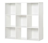 Libreria Bianca per Casa e Ufficio, Scaffale dal Design Moderno con 9 Scomparti