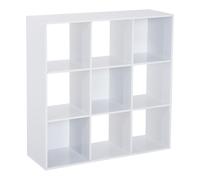 Libreria Bianca per Casa e Ufficio, Scaffale dal Design Moderno con 9 Scomparti