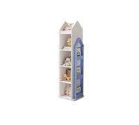 Libreria bianca rotante a 360 ° da pavimento in legno massello scaffali di stoccaggio design semplice scaffale mobile per la casa piccolo spazio nization