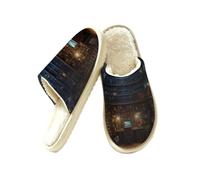 Libreria Biblioteca Libro Educazione Pantofole Donna Memory Foam House Shoes, Multi, 41/42 EU