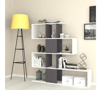 Libreria bifacciale Aktif 145x145x29 cm bianco ghisa