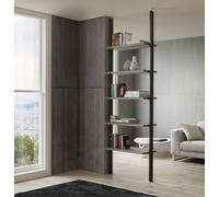 LIBRERIA BIFACCIALE DIVISORIO PR-NATASHA 722A L102 cm TERRA SOFFITTO H SU MIRURA