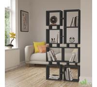 LIBRERIA BIFACCIALE SEPARè 8 CUBI ANTRACITE SCAFFALE MODERNO 79x24x166,5 h CM