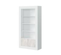 Libreria colonna multiuso bianca 5 ripiani 94X35X181 cm salone studio - 036629A