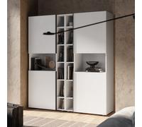 Libreria Componibile Romina (153,6 x 173,6 cm), Bianco Frassino
