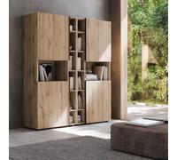 Libreria Componibile Romina (153,6 x 173,6 cm), Rovere Rustico