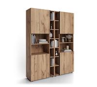 Libreria Componibile Romina (153,6 x 200 cm), Rovere Rustico