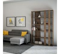 Libreria con 6 ripiani in legno Noce KATO B Small 120x204 cm