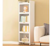 Libreria con ante trasparenti, libreria autoportante, vetrina moderna, organizer per libri, scaffale in metallo per camera da letto, soggiorno, ufficio, studio