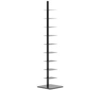Libreria con colonna vertebrale in metallo, torre verticale per libri per piccoli spazi, libreria angolare multiuso, libreria a scala alta e stretta, ideale per la casa o l'ufficio