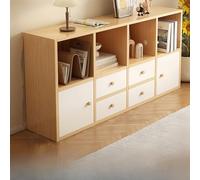 Libreria con pannello posteriore - Contenitore aperto per oggetti di grandi dimensioni, design ad alta base, in legno, organizer rotante per uso domestico o ufficio