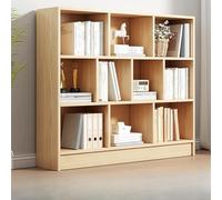 Libreria con pannello posteriore - Contenitore aperto per oggetti di grandi dimensioni, design ad alta base, in legno, organizer rotante per uso domestico o ufficio