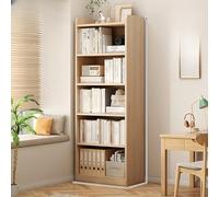 Libreria con ringhiera alta, contenitore da pavimento per libri e riviste, pannello posteriore completamente chiuso, vetrina angolare per un'organizzazione sicura ed elegante