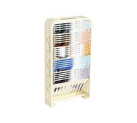 Libreria con rotelle, libreria mobile a 5 ripiani, organizer con ruote, ripiano laterale rimovibile per comodino, aula e ufficio