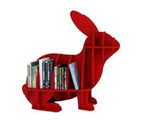 Libreria creativa for bambini, libreria in legno a forma di animale, decorazione for la cameretta dei bambini o portariviste for soggiorno, studio, camera da letto(Red,L)