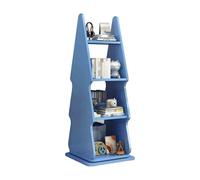 Libreria creativa, libreria da terra girevole a 360°, scaffale aperto for bambini con spazio di archiviazione a strati, salvaspazio, adatta for soggiorno, camera da letto e studio(Blue)