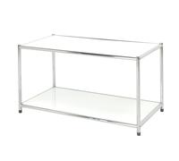 Libreria cromata 2 ripiani colore Bianco Easy Dimensioni 40x80xh40,5cm montaggio facile piedini regolabili bianco