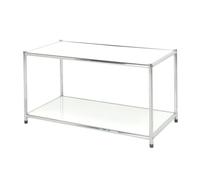 Libreria cromata con 2 ripiani bianchi 40x80x40,5