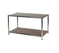 Libreria cromata con 2 ripiani marroni 40x80x40,5
