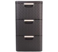 Libreria Curver Style con tre cassetti, marrone