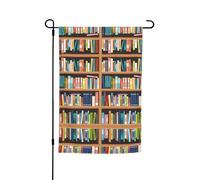 Libreria da giardino con bandierine stampate, 30,5 x 45,7 cm, double face, decorazione stagionale per la casa e per tutte le stagioni