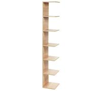 Libreria da parete a pannelli di particelle con 6 livelli legno chiaro Eston