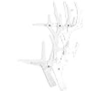 Libreria da Parete in plexiglass Bianco Pieno Tagliata al Laser iPLEX - Koral