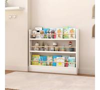 Libreria da parete per bambini, 3/4/5/6 ripiani, salvaspazio, anti-dumping, per giocattoli, libri e CD, ideale per la camera dei bambini e la decorazione del soggiorno