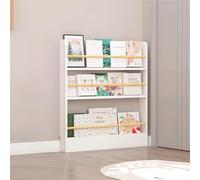 Libreria da parete sottile, 3-6 ripiani, salvaspazio, per camera da letto, soggiorno, ufficio, colore bianco, per giocattoli e libri per bambini, 100,1 x 9,9 x 89,9 cm