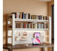 Libreria da scrivania a 3 ripiani per computer, fai da te, divertente, per ufficio, 115 cm, ideale per uso domestico e ufficio, massimizza l'efficienza dello spazio di lavoro