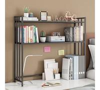 Libreria da scrivania a 3 ripiani, scaffale espositivo per scrivania del computer, scaffale espositivo di grande capacità con ripiani regolabili, libreria in ferro battuto(A,95 * 26 * 90CM)