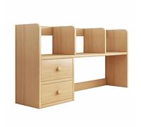 Libreria da scrivania a più livelli nizer, libreria salvaspazio in legno per casa, ufficio, dormitorio, studio, elegante soluzione per riporre libri e decorazioni