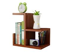 Libreria da scrivania autoportante in legno, mini organizer versatile da scrivania per casa e ufficio, perfetta per libri e foto
